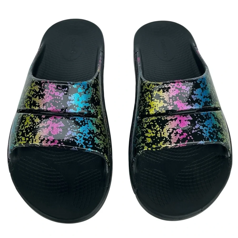 OOFOS OOahh Limited 80’s Arcade Slip On Slide Sandals Women’s Sz 10/Men’s Sz 8 - Picture 8 of 10